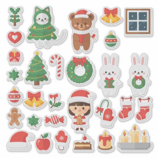Ultimate Kawaii Christmas Fun! Mega Sticker (Devant)