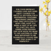 Ultimate Sentimental Birthday Message (Whiskey) Kaart (Gele Bloem)
