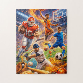 Ultimate Sports Showdown Hoge-energie Actiescène Legpuzzel
