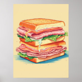 Ultimate Stacked Sandwich Poster
