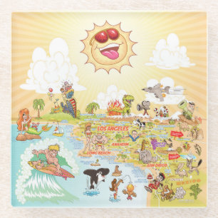 Ultimate Sunny California Onderzetter Glazen Onderzetter