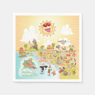 Ultimate Sunny California Paper Napkin Servet