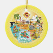 Ultimate Sunny California Round Ceramic Ornament (Voorkant)