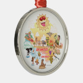 Ultimate Sunny California Round Ceramic Ornament (Rechts)