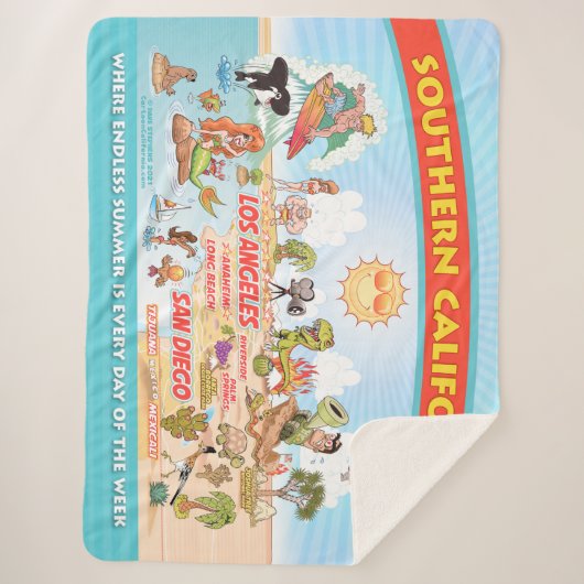 Ultimate Sunny California Sherpa Deken (Voorkant)