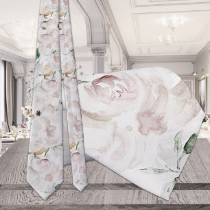 Ultra Blush Garden Pioen Bruiloft Necktie Stropdas