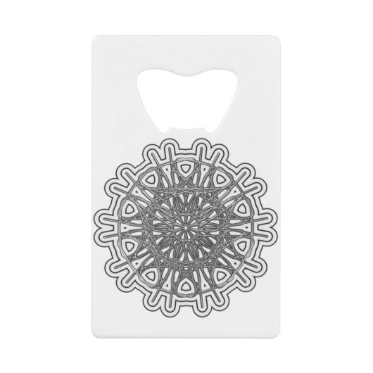 Ultra Cool Mandala Design #1 Kredietkaart Flessenopener (Voorkant)
