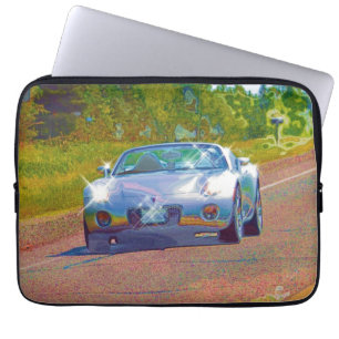 Ultra Cool Super Fast Silver Sportauto Laptop Sleeve