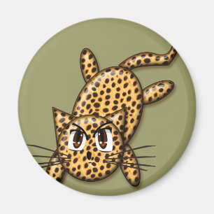 Ultra Cute Anime Leopard Kat Magneet