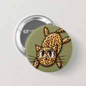 Ultra Cute Anime Leopard Kat Ronde Button 5,7 Cm (Voorkant /achterkant)