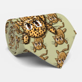 Ultra Cute Anime Leopard Kat Stropdas (Opgerold)