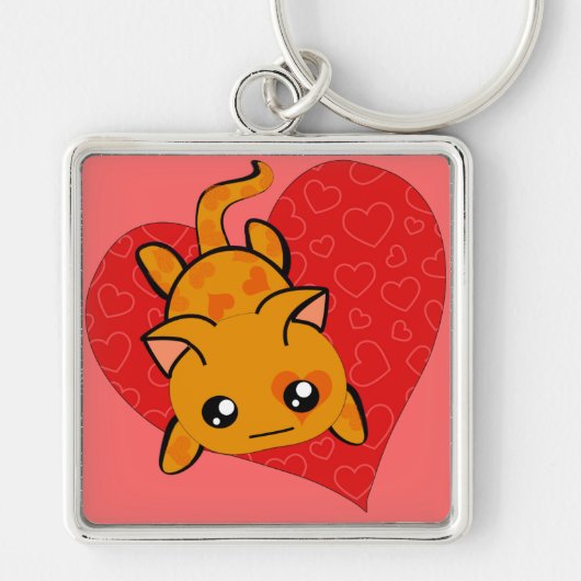 Ultra Cute Kawaii Anime Kat Sleutelhanger (Voorkant)