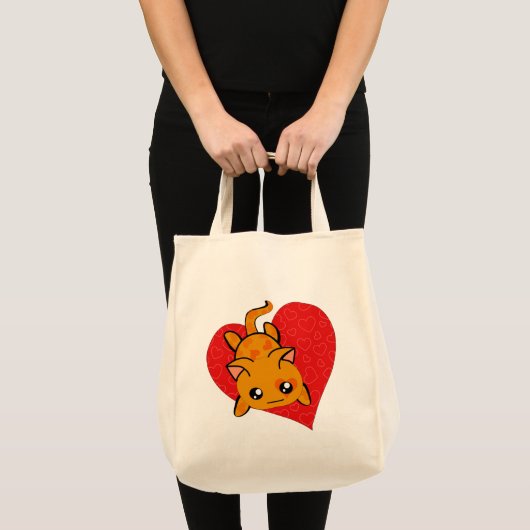 Ultra Cute Kawaii Anime Kat Tote Bag (Voorkant (product))