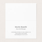 Ultra-Dik Zwart & Wit Trendy Minimal Visitekaartjes (Buitenkant ongevouwen)
