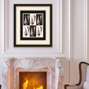 Ultra Elegant Vintage Art Deco Zee Shell Poster