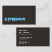 Ultra-épais Trend Grey Fitness Carte de visite spo (Devant / Derrière)