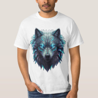Ultra-gedetailleerde 3D Wolf Kleding – Bold Neon W T-shirt