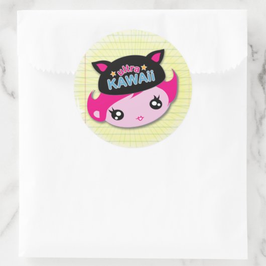 Ultra Kawaii - autocollant de fille (Sac)