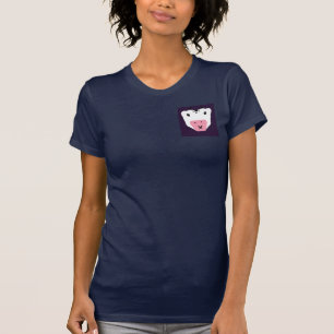Ultra Leuke Zwart-wit en Roze Koe Kawaii T-shirt
