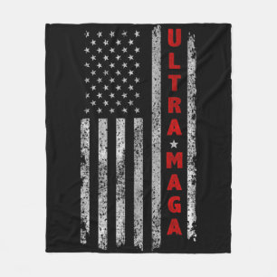 Ultra MAGA  Amerikaanse vlag Ultra MAGA Fleece Deken