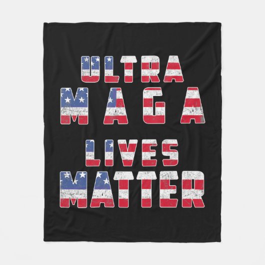 Ultra Maga Donald Trump Joe Biden Republican Ameri Fleece Deken (Voorkant)