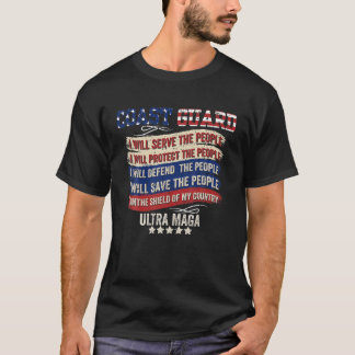Ultra MAGA en proud ervan zal ik de mensen dienen T-shirt