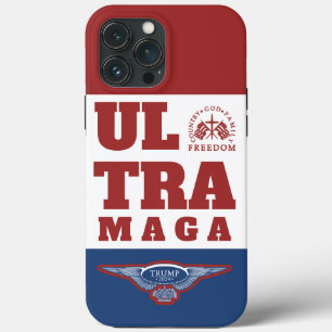 ULTRA MAGA GOD FAMILIELAND VRIJHEID TRUMP 2024 iPhone 13 PRO MAX HOESJE