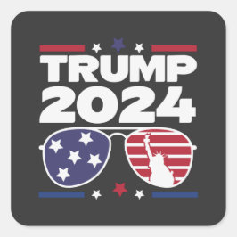 Ultra Maga King Trump 2024 Vierkante Sticker
