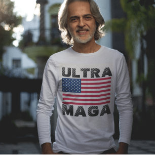 ULTRA MAGA MENS TRUMP T-SHIRTS LONGTEMPS SORTI