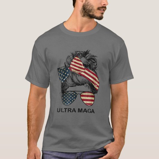 Ultra Maga Messy Bunt Funny Anti Joe Biden Quote T-shirt (Voorkant)