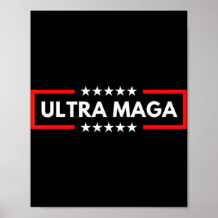 Ultra Maga Pro Trump Maga King Anti Biden Poster