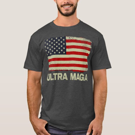 Ultra Maga Proud Ultra Maga  Vlag T-shirt (Voorkant)