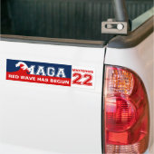 Ultra MAGA Red Wave is 2022 Midterms gestart Bumpersticker (Op Truck)