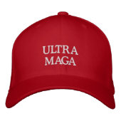 ULTRA MAGA TRUCKER HAT GEBORDUURDE PET (Voorkant)