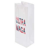 Ultra MAGA Trump Patriotic Republican Conservative Wijn Cadeautas (Achterkant Gekanteld)