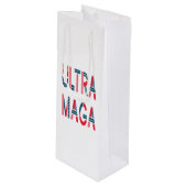 Ultra MAGA Trump Patriotic Republican Conservative Wijn Cadeautas (Voorkant Gekanteld)