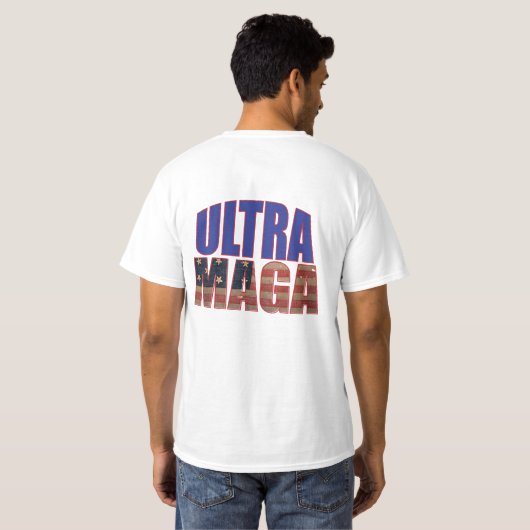Ultra MAGA Trump Supporter ⛳ Geweldig Weer USA T-shirt (Achterkant volledig)