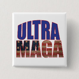 Ultra MAGA Trump Supporter 💡 Geweldig Weer USA Vierkante Button 5,1 Cm