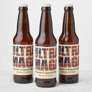 Ultra MAGA Trump Supporter 🚗 Groot-Brittannië Bier Etiket