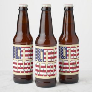 Ultra MAGA Trump Supporter 🚗 Groot-Brittannië Bier Etiket