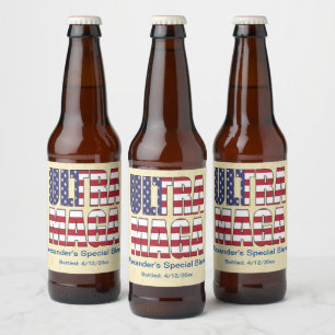 Ultra MAGA Trump Supporter 🚗 Groot-Brittannië Bier Etiket