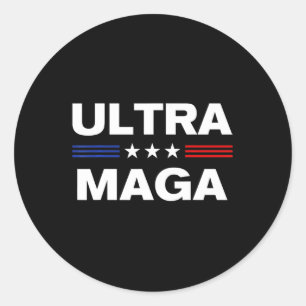 Ultra Maga United State flag 3 Ronde Sticker