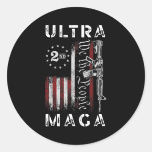 Ultra MAGA Wij, het volk, 15 tweede amendement 177 Ronde Sticker