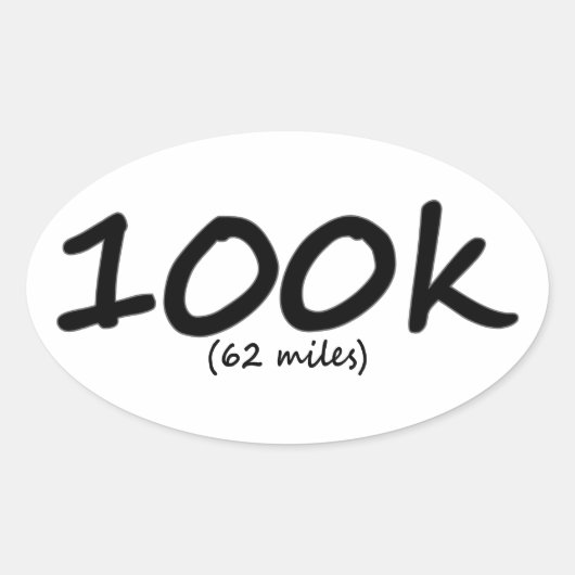 Ultra marathon 100k ovale stickers 4 per vel (Voorkant)