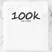 Ultra marathon 100k ovale stickers 4 per vel (Tas)