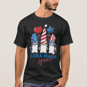 Ultra mega Squad Gnomen USA vlag ondersteunen de T T-shirt