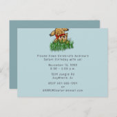 Ultra mignon Safari Leopard Invitations d'annivers (Devant / Derrière)