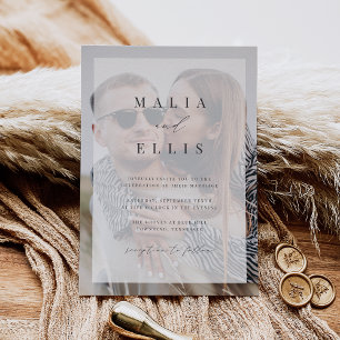 Ultra Minimal Fotooverlay Wedding Kaart