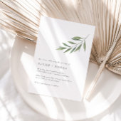 Ultra-minimale moderne olijftak bruiloft kaart