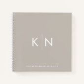 Ultra Minimale Monogram Weddenschap Boek (Voorkant)